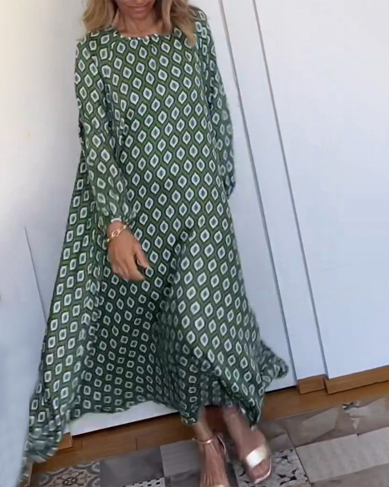 NOA | Lange jurk met ruitjespatroon