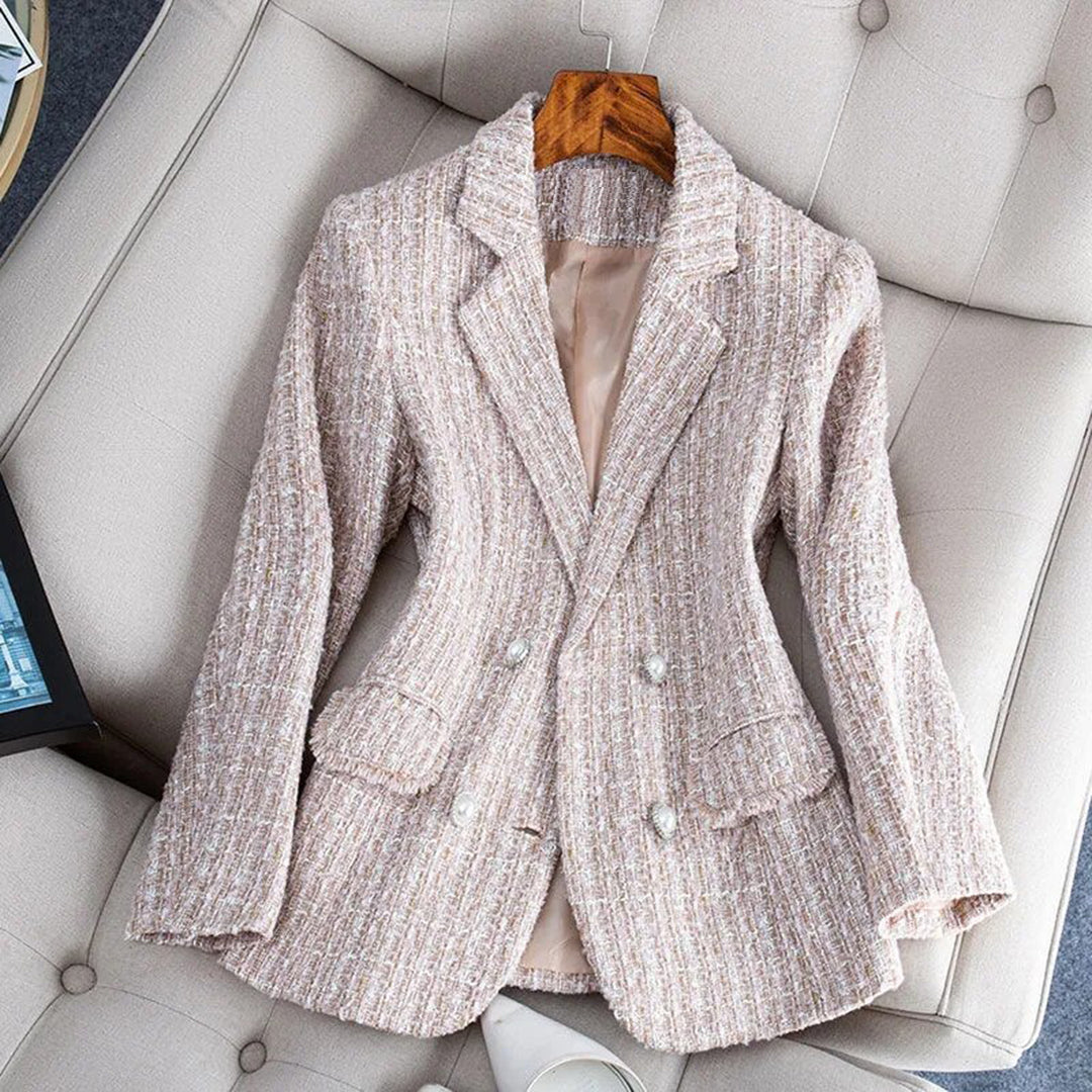 STINN - Geruite en getailleerde blazer jas voor vrouwen