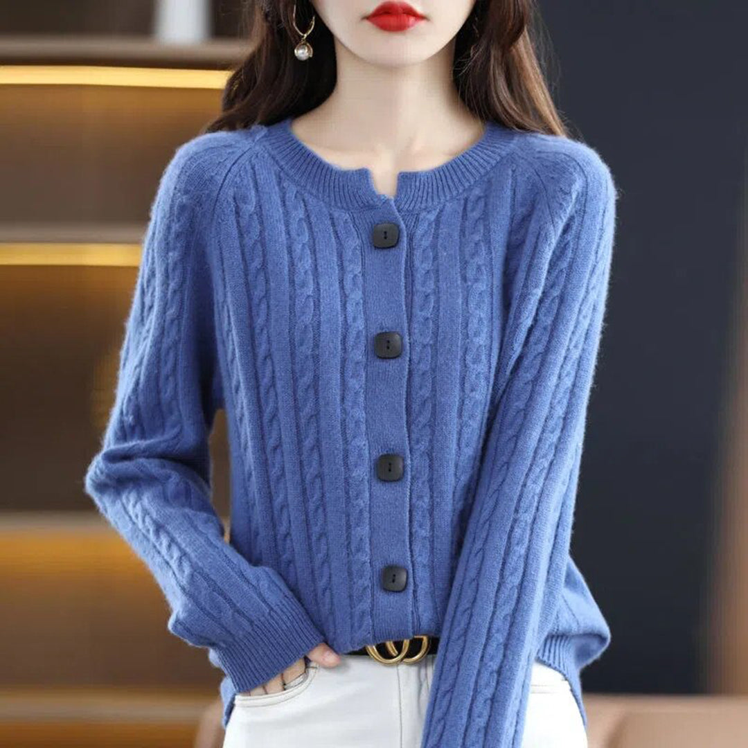 LISA - Comfortabel wollen vest met knopen voor vrouwen
