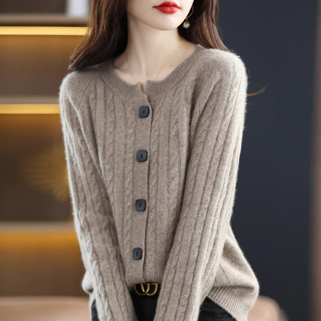 LISA - Comfortabel wollen vest met knopen voor vrouwen