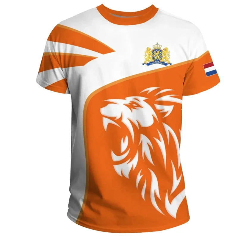 Leeuwen - Nederlands Vlag Shirt voor EK 2024