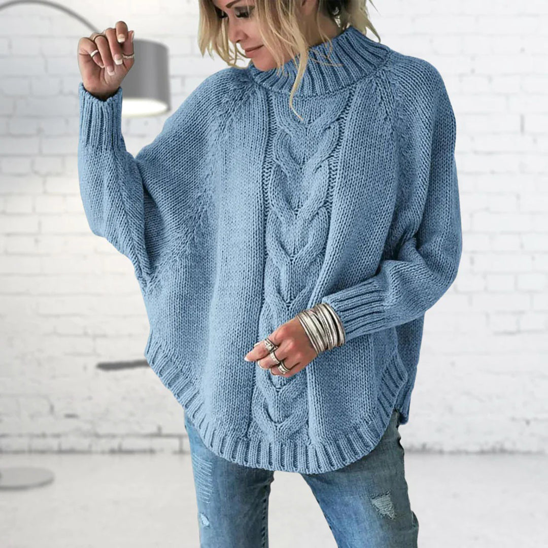 VERICA - Lang, grof gebreid damessweater