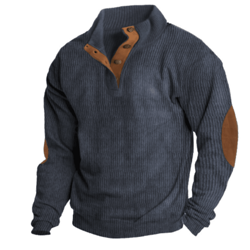 MATTHIAS - Casual geribd sweatshirt voor heren